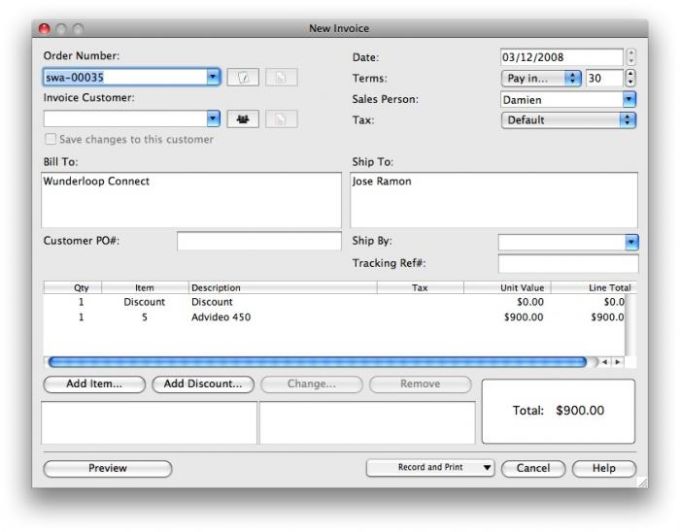 Invoice manager for mac
